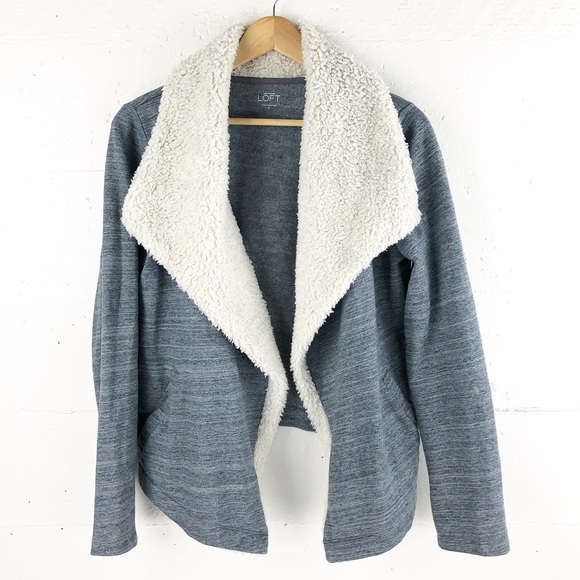 LOFT Sweaters - LOFT Shearling Cardigan